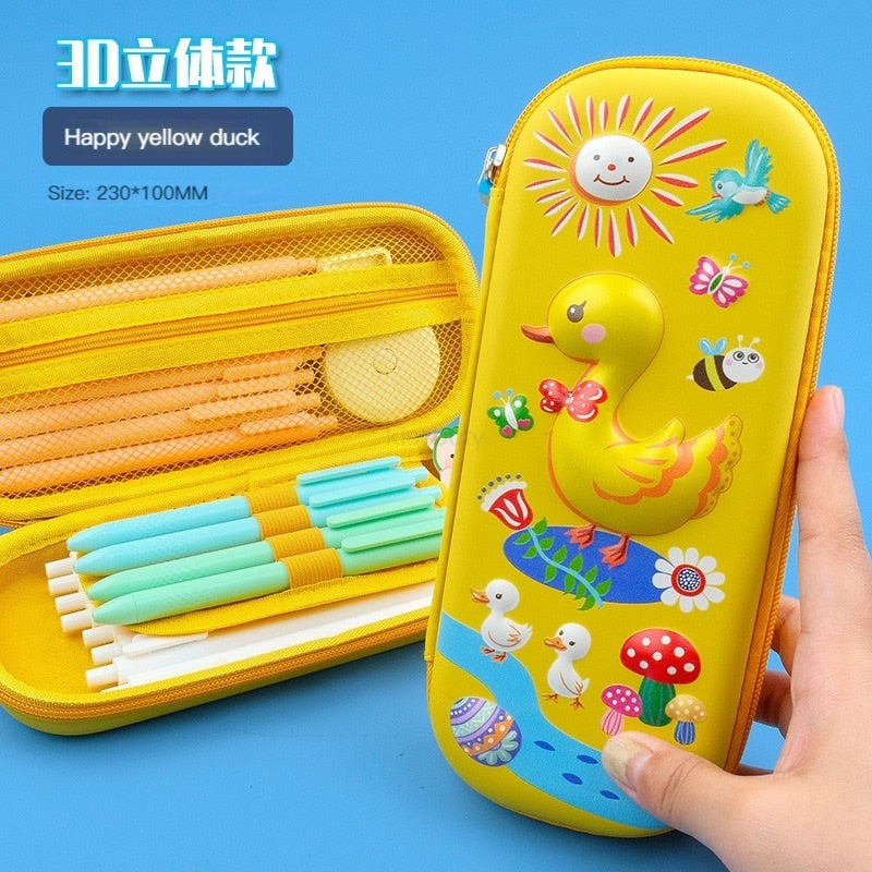 3D EVA Large Capacity Pencil Case Pen Holder Cute Cartoon