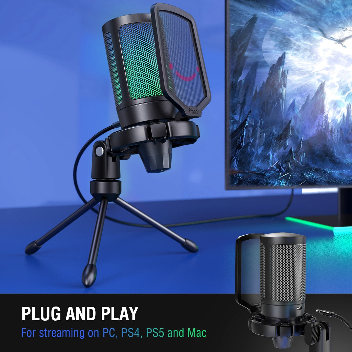 FIFINE USB Gaming Microphone