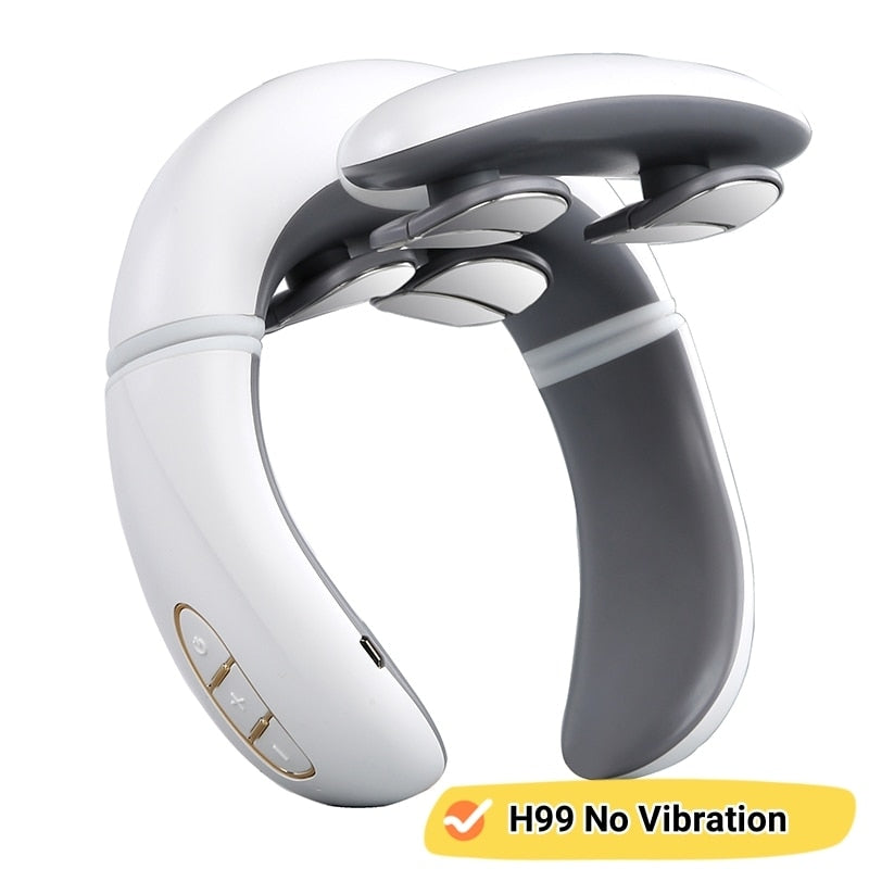 Neck Massage Intelligent Charging Heating Hot Pressing Magnetic Pulse Fashion Multi User Usage Portable Pulse Neck Massager