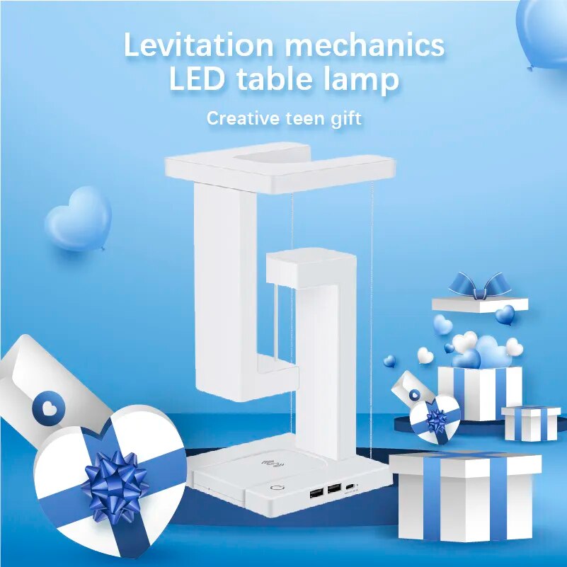 LED Night Lamp Creativity Physics Balance Suspension Table Desk