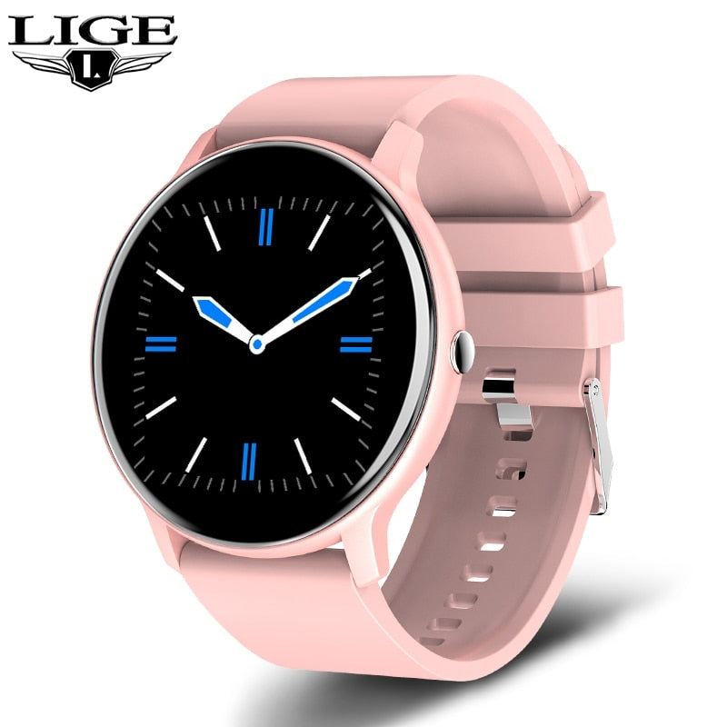 LIGE Smart Watch Men Women Full Touch Screen Sport Fitness Watch Man IP67 Waterproof Bluetooth For Android IOS Smartwatch Men