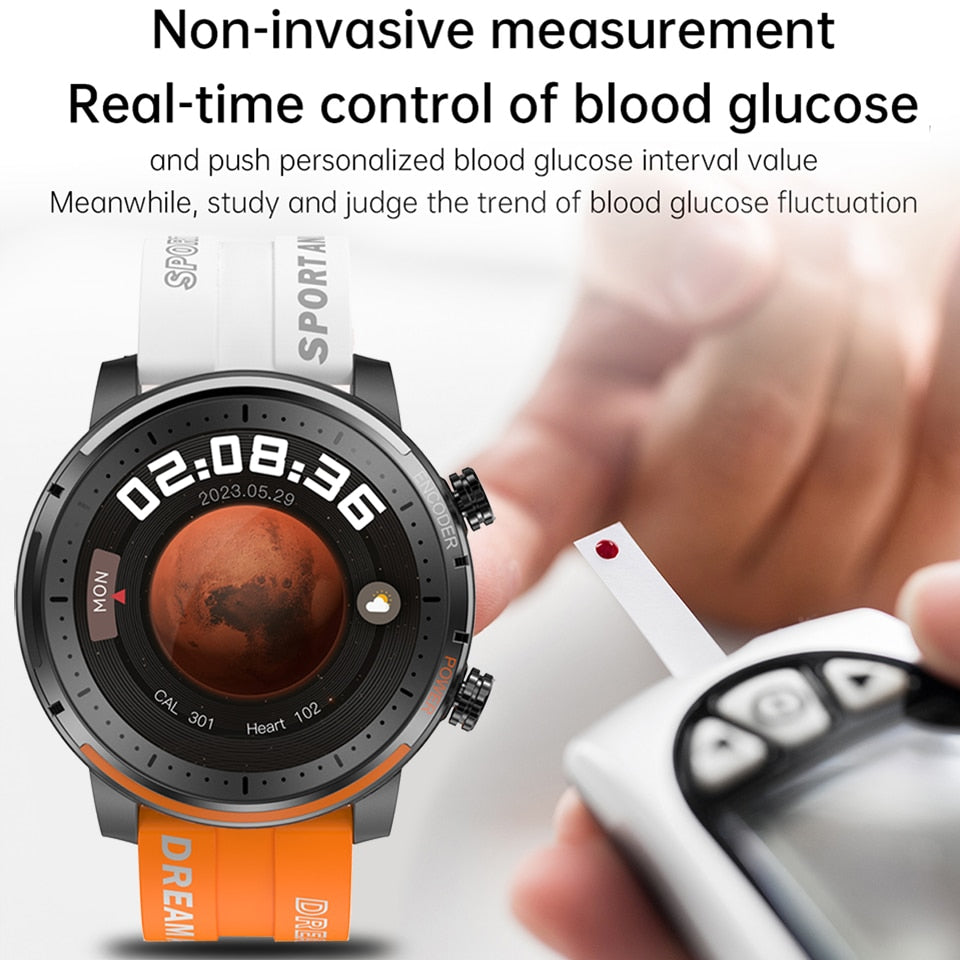 Non-invasive BLood Glucose Smart Watch ECG+PPG Thermometer Health Watch