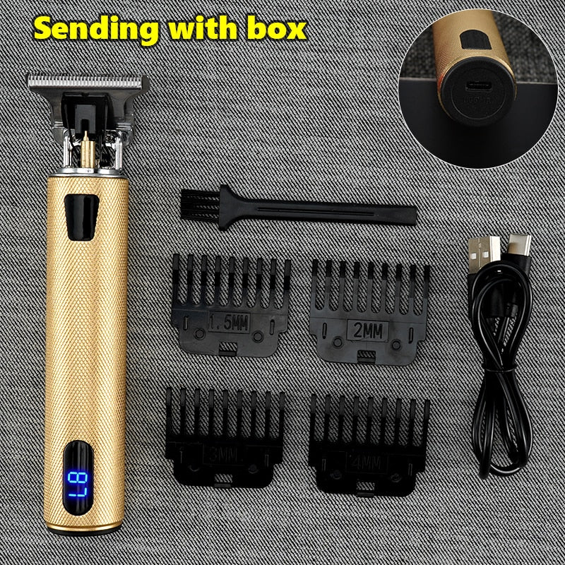 Vintage T9 Electric Hair Clipper Hair Cutting Machine Professional Men's Electric Shaver Rechargeable Barber trimmer for men USB