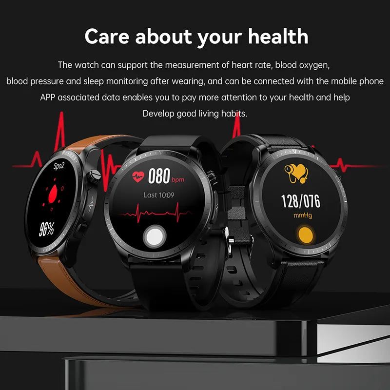 Smart Watch Men Women Blood Glucose Monitor Health  ECG+PPG Blood Pressure Thermometer IP68 Waterproof Sport Smartwatch