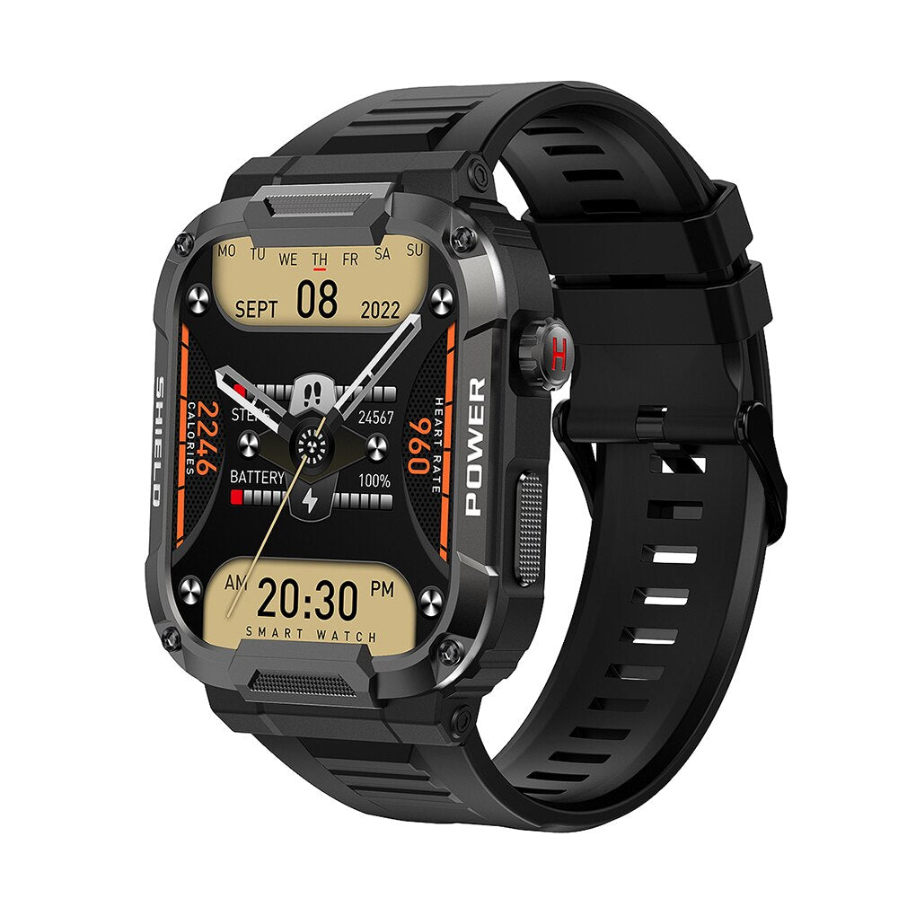 MELANDA 1.85 Outdoor Military Smart Watch Men