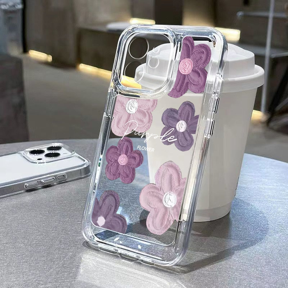 For iPhone 13+14 Cases Flower