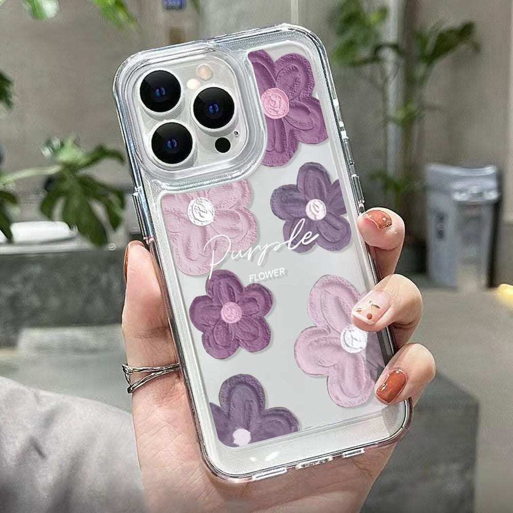 For iPhone 13+14 Cases Flower