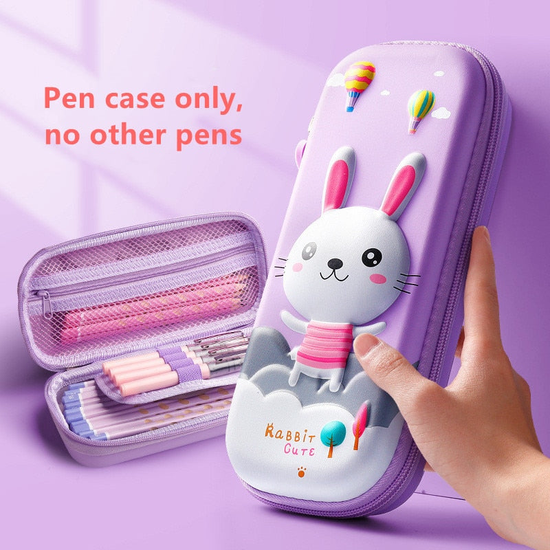 3D Unicorn EVA cute pencil box School student