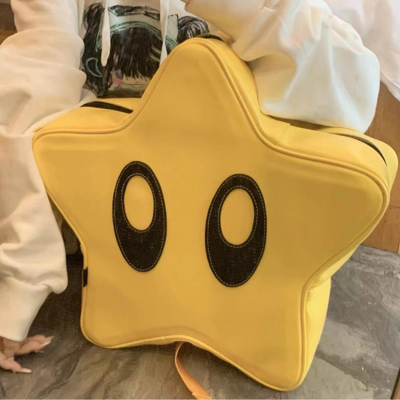 Y2K Korean Japanese Casual Kawaii Book Bag Cute Star Backpack Student Bags Schoolbag Kids Travel Girls Ladies Backpacks Women