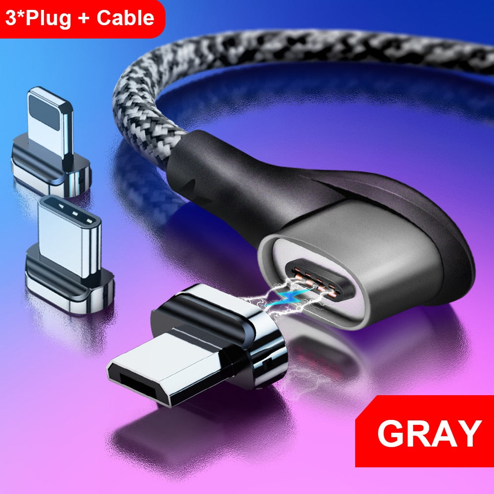 cable USB C Cable 3 in 1 Elbow 3A Fast Charging Cable Date Wire