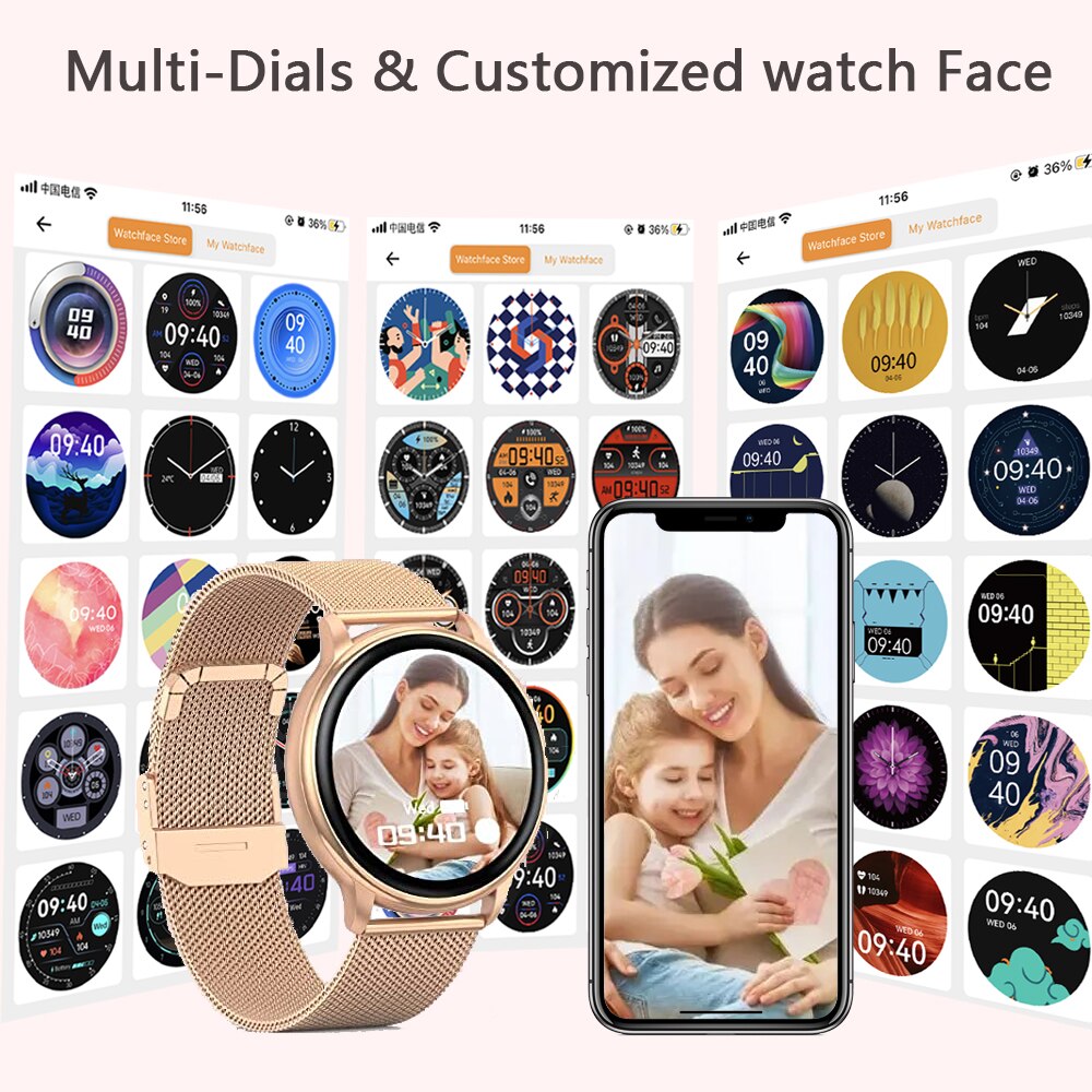 Call Smart Watch Women Custom Dial Watches Men Sports Fitness