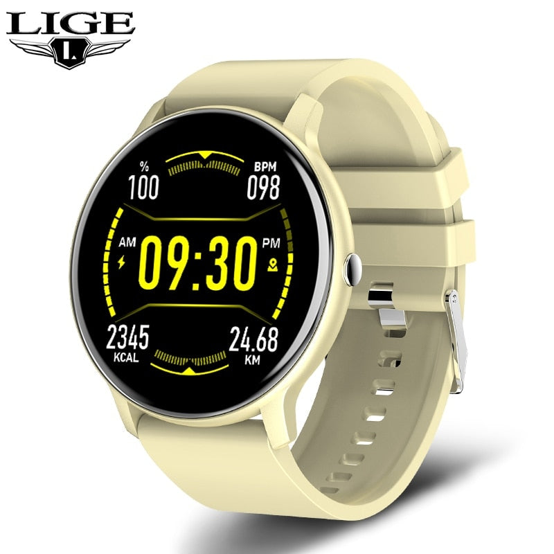 LIGE Smart Watch Men Women Full Touch Screen Sport Fitness Watch Man IP67 Waterproof Bluetooth For Android IOS Smartwatch Men