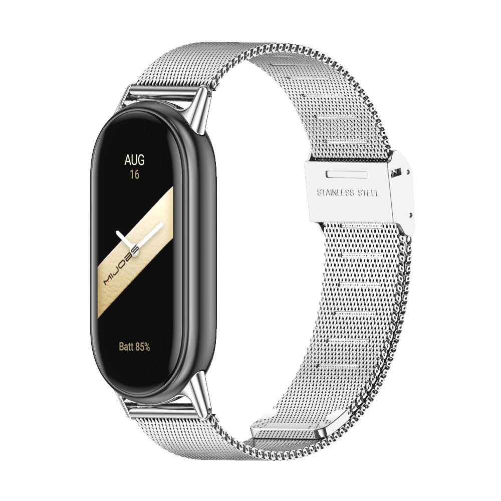 Strap for Mi Band 5 6 7 8 Metal Milanese Bracelet On Mi Band 4 Wristband Stainless Steel Mi Band 3 Strap For Xiaomi Miband 5 4 8