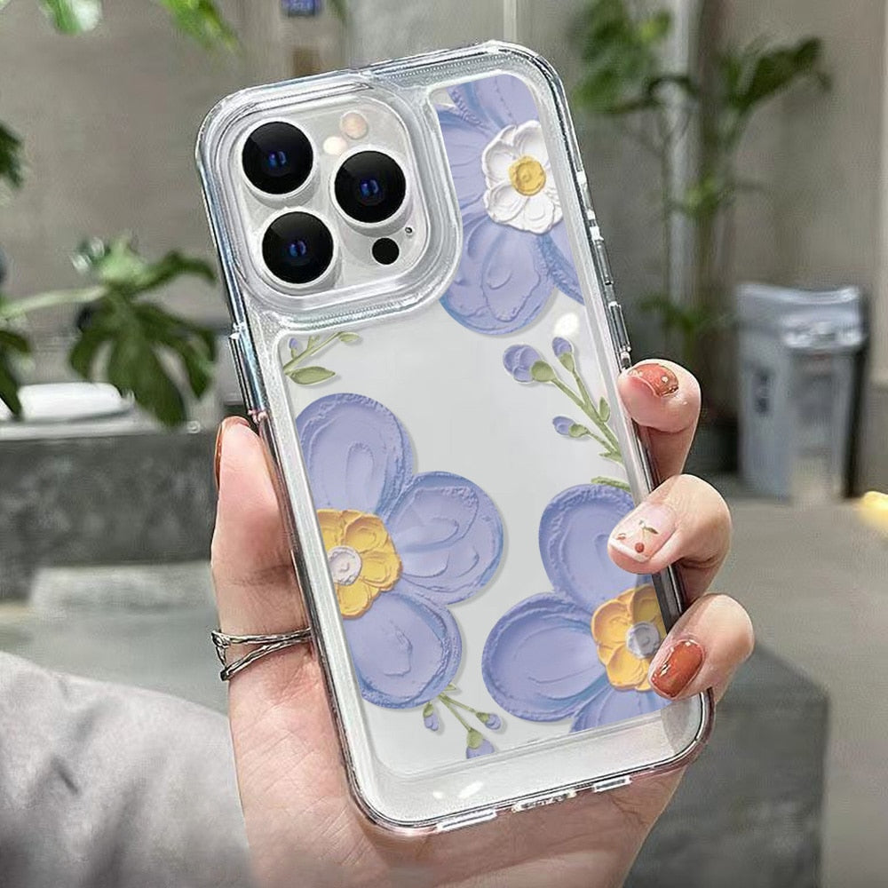 For iPhone 13+14 Cases Flower