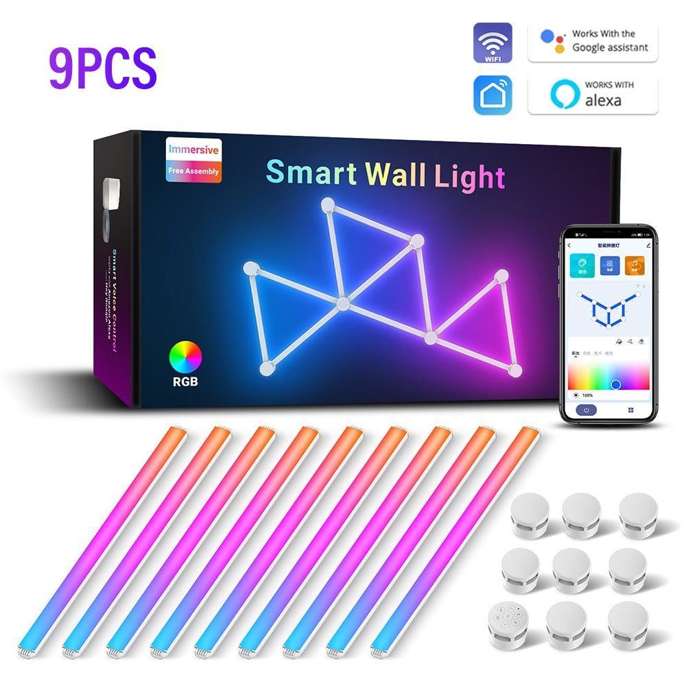 WIFI LED Smart Wall Lamp RGBIC Light Bar