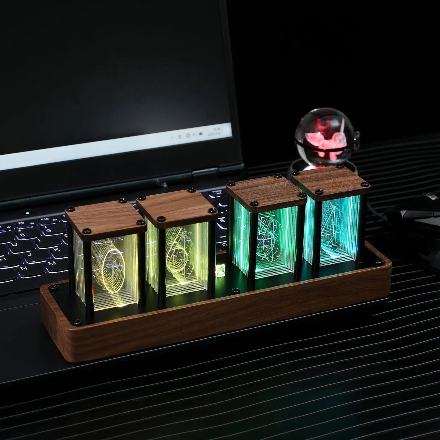 Nixie Tube Clock Colorful LED Digital table Clock