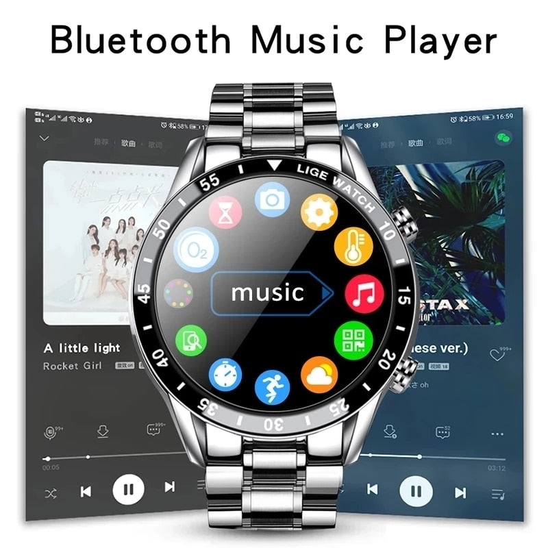 Smart Watch Men Full Circle Touch Screen