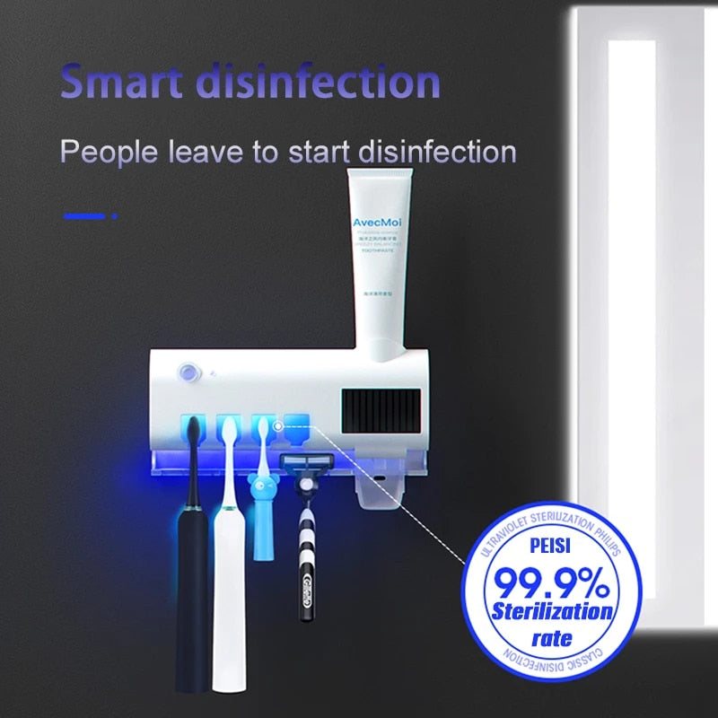 Toothbrush UV Sterilization Holders Wall-mounted Electric Toothpaste