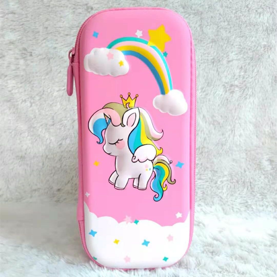 3D Unicorn EVA cute pencil box School student