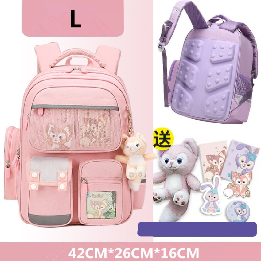 Backpack For Girls Printing Cartoon School Bags Girls Kids Orthopedic Kawaii Primary Cute Schoolbag Book Bag Mochila Infantil