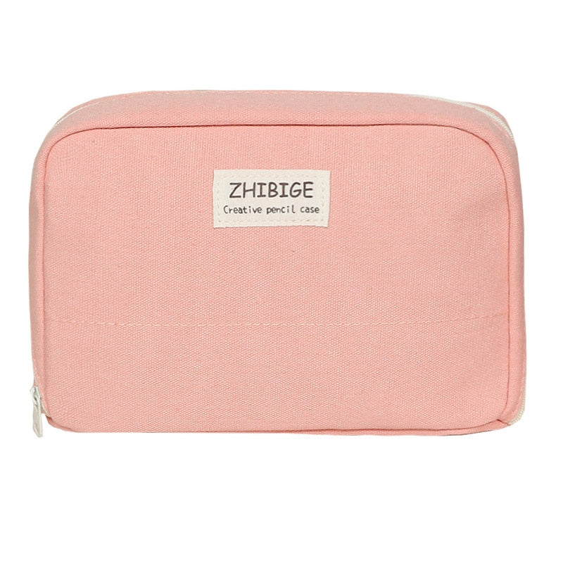 Large Capacity Pencil Bag Pink Aesthetic School Pencil Box