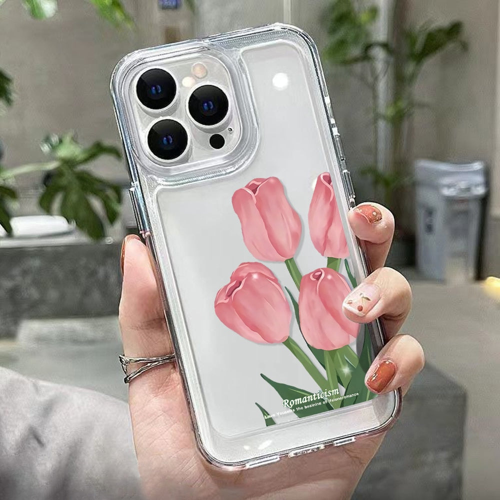 For iPhone 13+14 Cases Flower