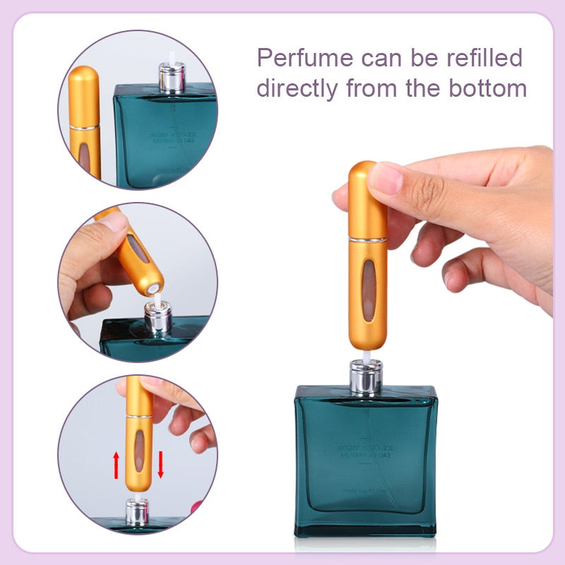 5/8ml Portable Mini Refillable Perfume Atomizer Aluminum Perfume