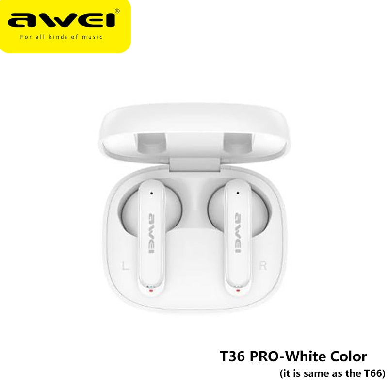 Awei T66 Earphone Bluetooth 5.3 Earbuds Stereo Sports