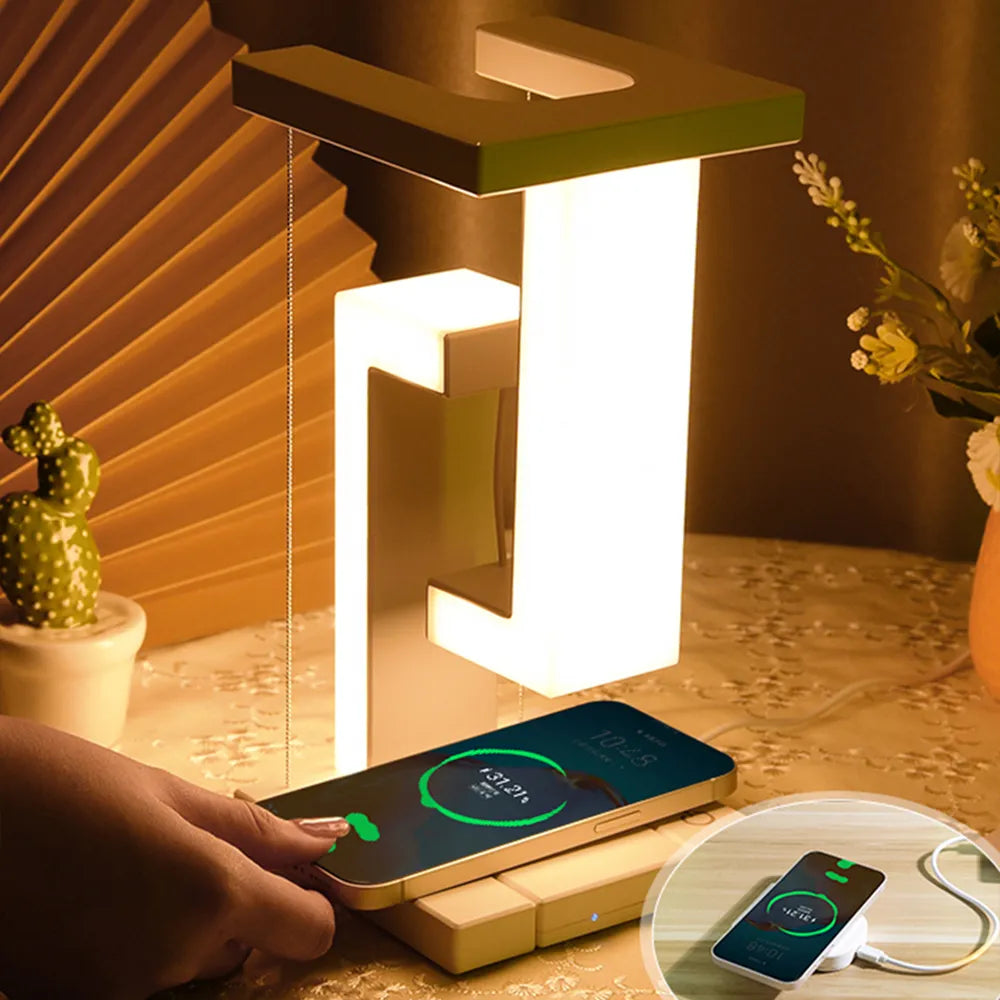 LED Night Lamp Creativity Physics Balance Suspension Table Desk