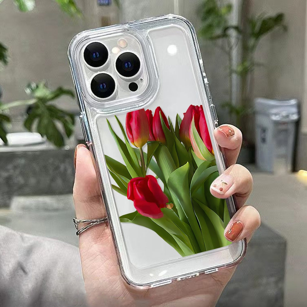 For iPhone 13+14 Cases Flower