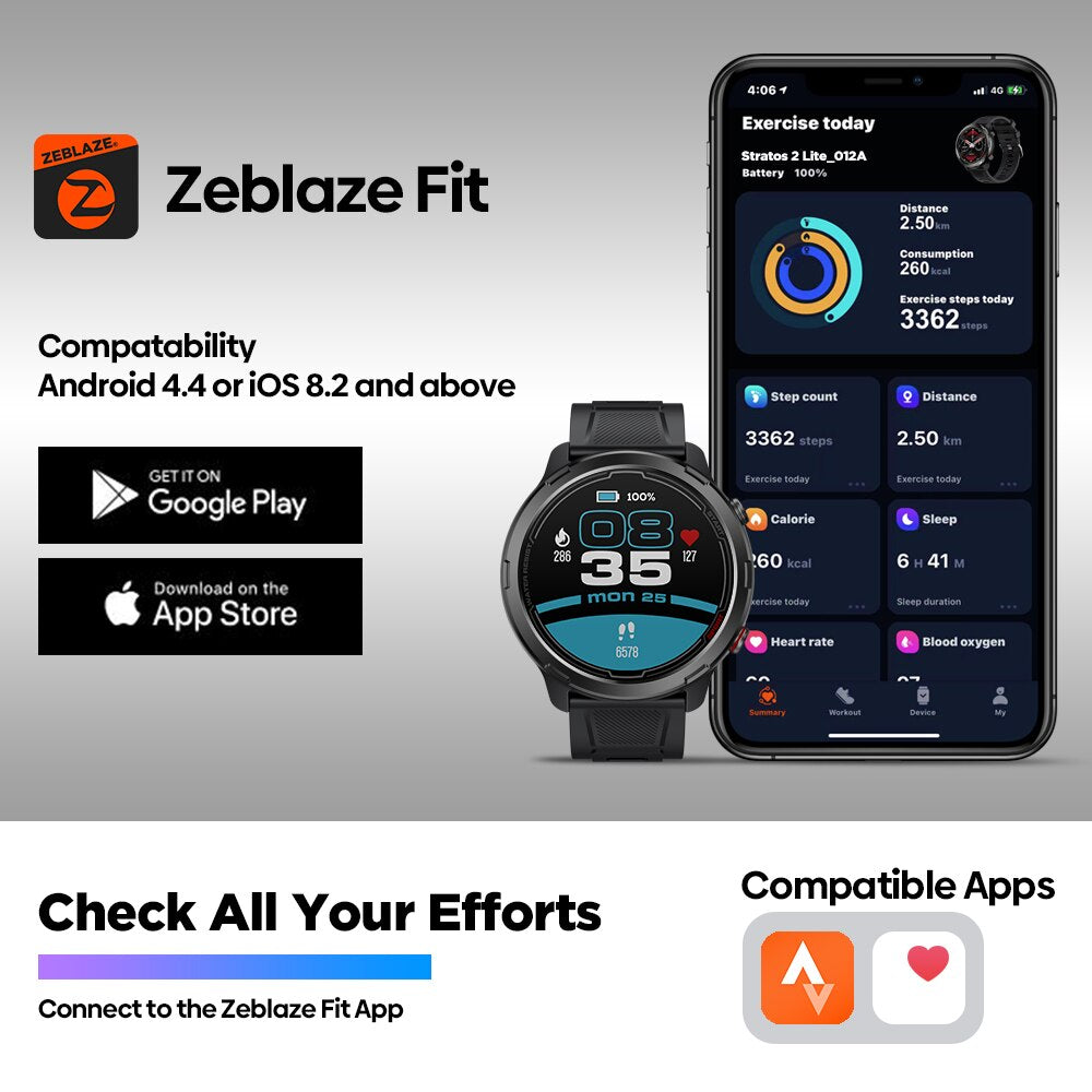 Zeblaze Stratos 2 Lite Outdoor GPS Smart Watch