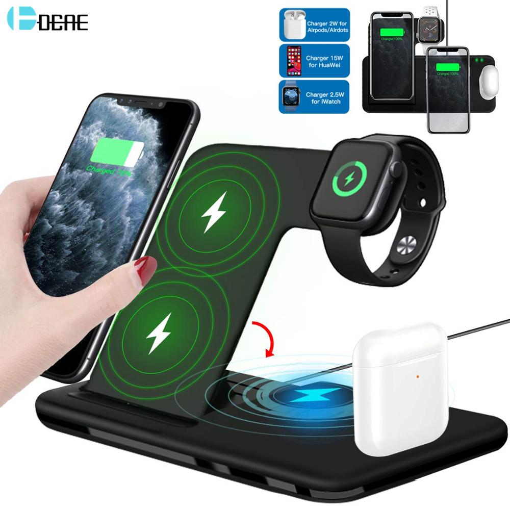 15W Fast Wireless Charger Stand For iPhone\Apple Watch 4 \Airpods Pro