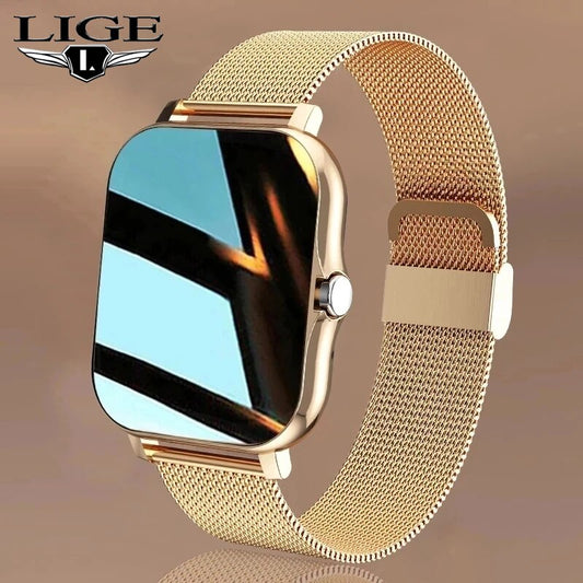 LIGE 2023 Smart Watch For Men Women Gift Full Touch Screen Sports Fitness Watches Bluetooth Calls Digital Smartwatch Wristwatch