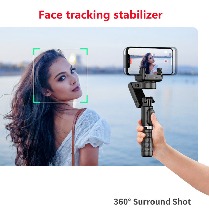 360 Rotation Following shooting Mode Gimbal Stabilizer Selfie Stick