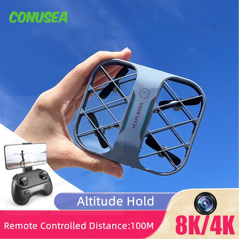 JJRC H107 Mini Drone Dron 8K 4K Quadcopter with Camera Real-Time Transmission Mini Pocket UFO Small Remote Control Plane Toy Boy