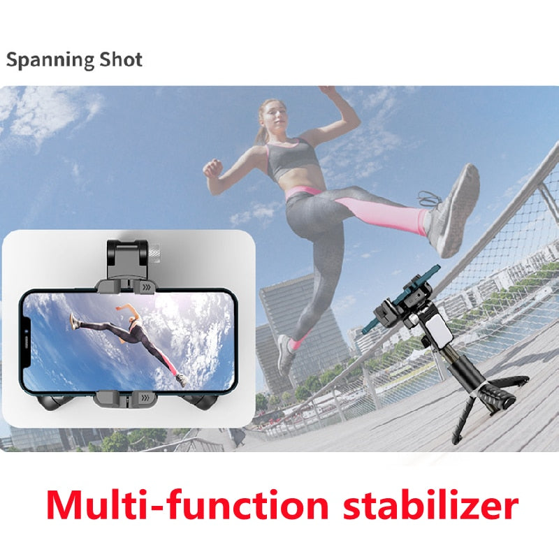 360 Rotation Following shooting Mode Gimbal Stabilizer Selfie Stick